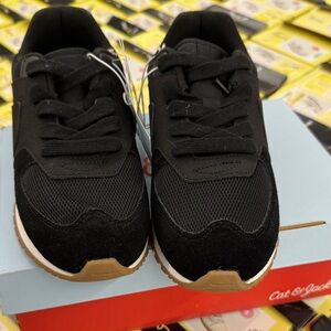 Cat & Jack Black Sneakers with Tan Sole
